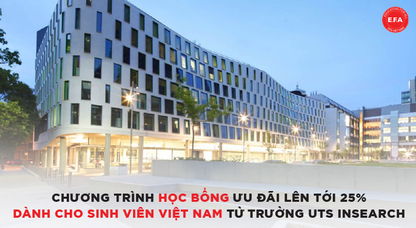 Chương trình học bổng ưu đãi lên tới 25% dành cho sinh viên Việt Nam từ trường UTS Insearch