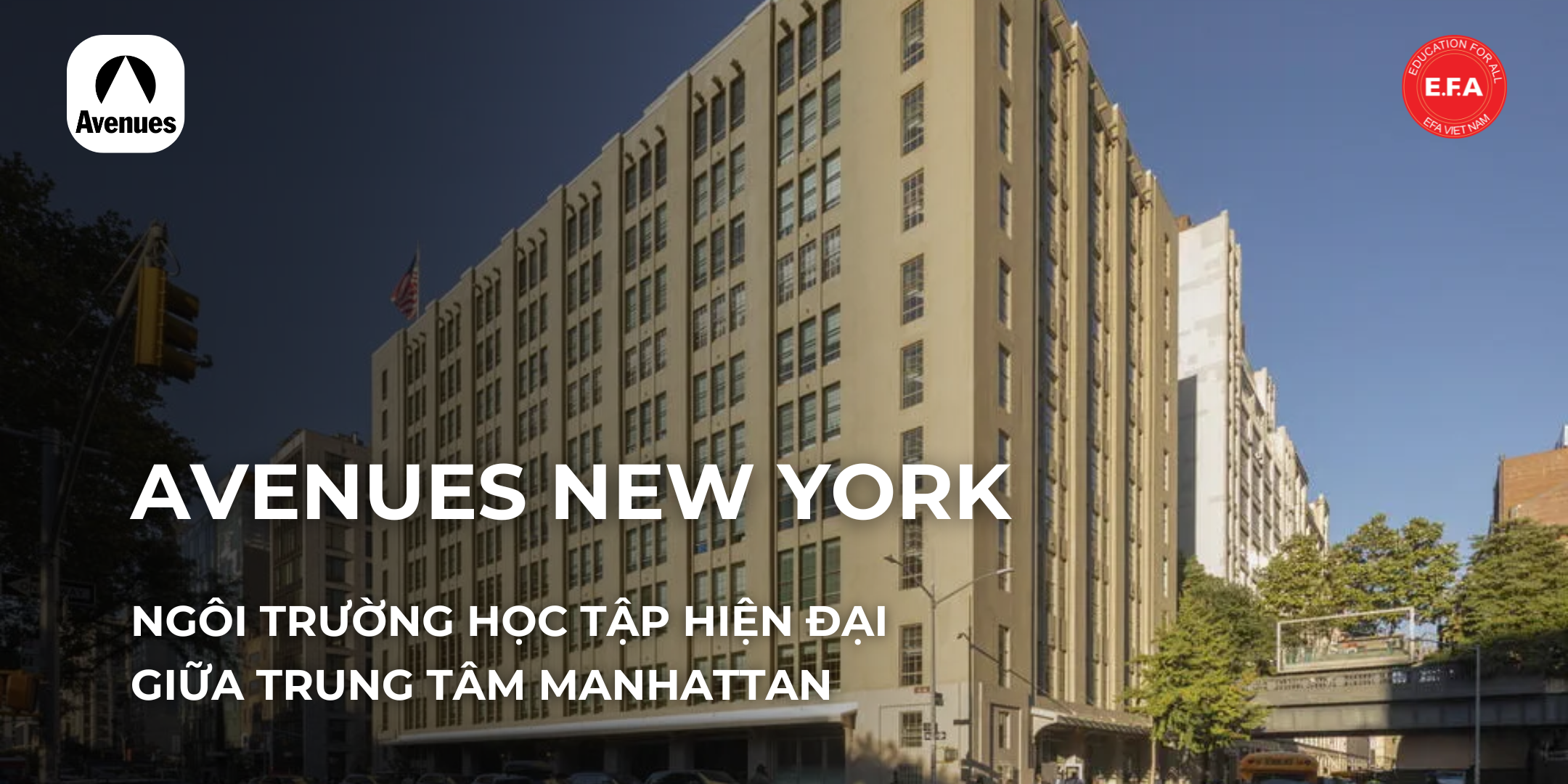 AVENUES NEW YORK – NGÔI TRƯỜNG HỌC TẬP HIỆN ĐẠI GIỮA TRUNG TÂM MANHATTAN