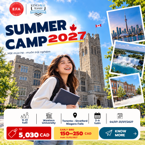 KINGSWAY ACADEMY SUMMER CAMP 2027 - TRẠI HÈ QUỐC TẾ TẠI CANADA CHO HỌC SINH 11-17 TUỔI